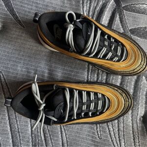 Nike Air Max 97 Metallic Gold and Black Shoes